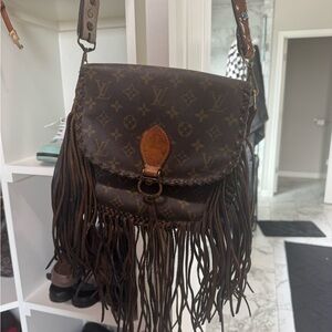 Louis Vuitton Dark Brown Crossbody Bag with Fringe